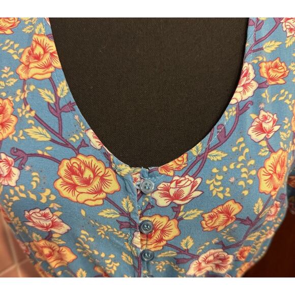 Sunday Mi Amor Dress Small Anthropologie Mini Cottage Core Smocked Waist Whimsy - Picture 2 of 7